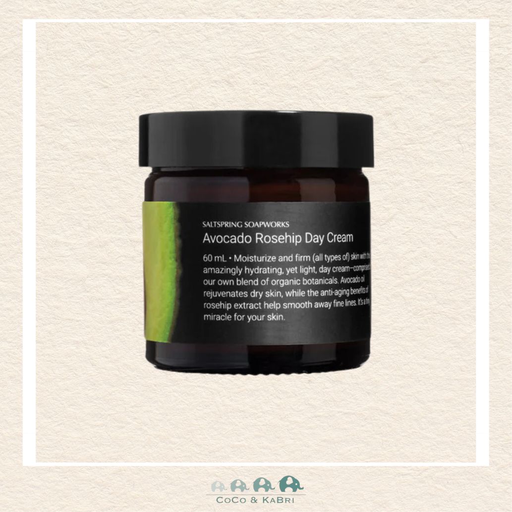 🇨🇦 Saltspring Soapworks Avocado Rosehip Day Cream, 60ml, CoCo & KaBri Children's Boutique, Brooks Alberta Canada