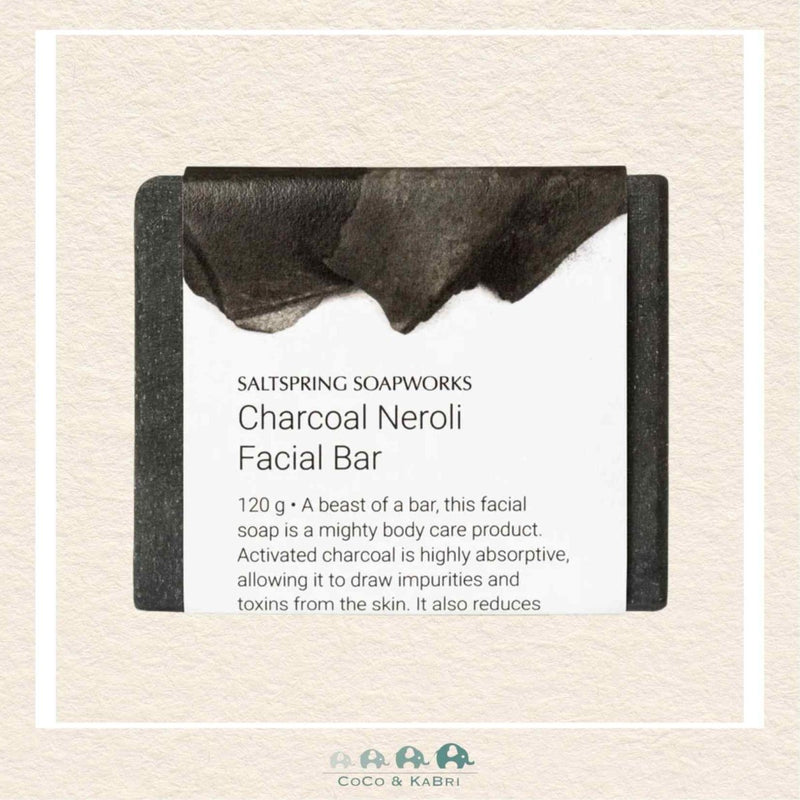 🇨🇦 Saltspring Soapworks: Charcoal Neroli Facial Soap Bar, CoCo & KaBri Children's Boutique, Brooks Alberta Canada