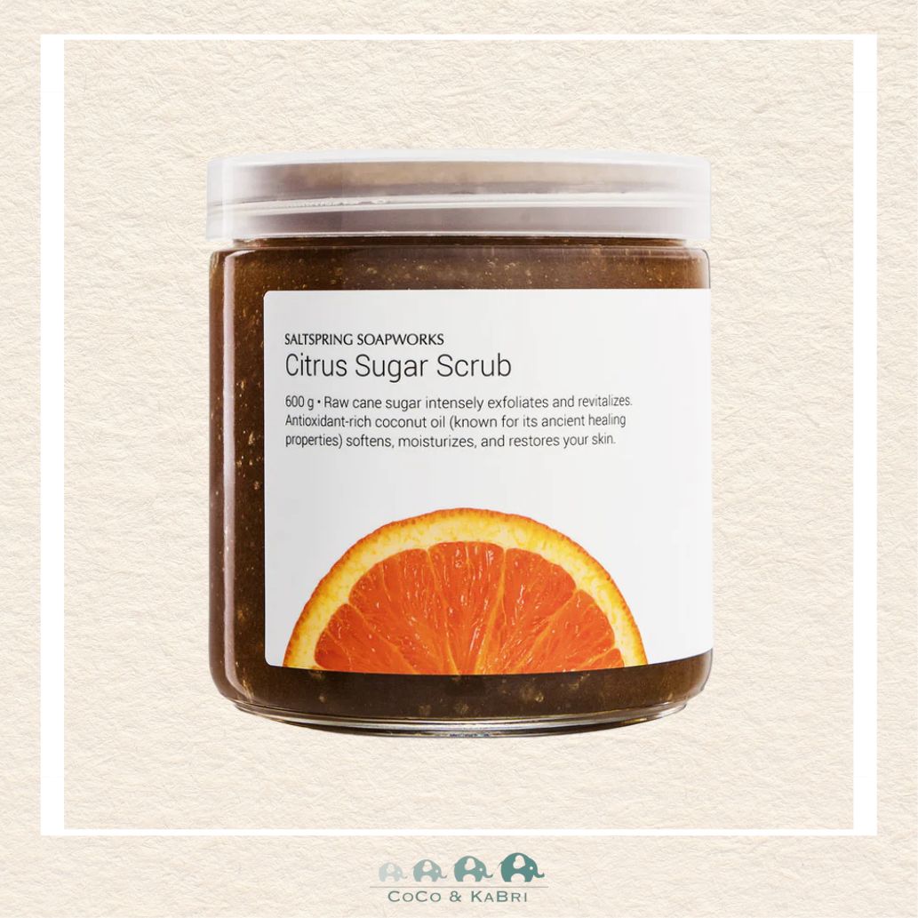 🇨🇦 Saltspring Soapworks Citrus Sugar Scrub, 600ml, CoCo & KaBri Children's Boutique, Brooks Alberta Canada