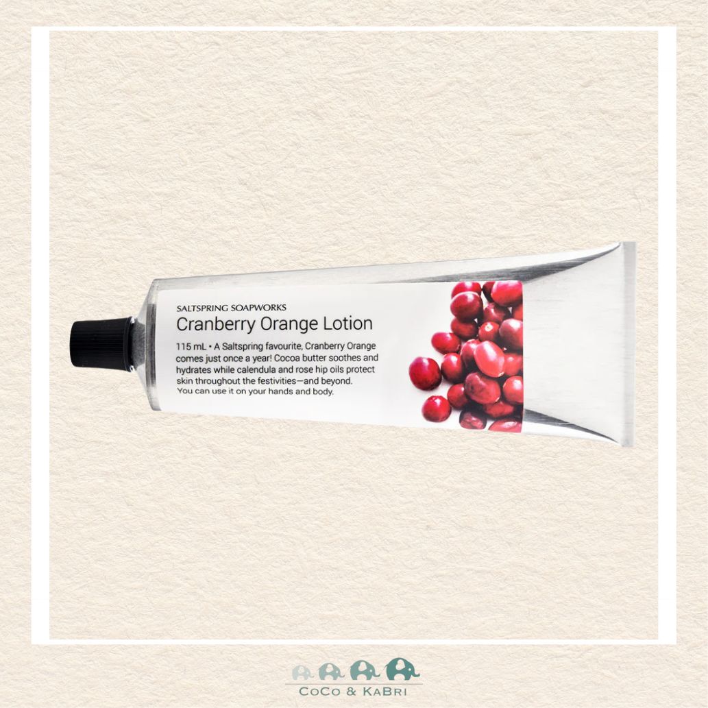 🇨🇦 Saltspring Soapworks: Cranberry Orange Lotion, CoCo & KaBri Children's Boutique, Brooks Alberta Canada