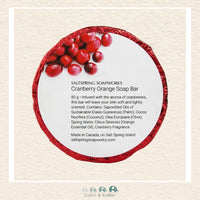 🇨🇦 Saltspring Soapworks: Cranberry Orange Soap Bar, CoCo & KaBri Children's Boutique, Brooks Alberta Canada
