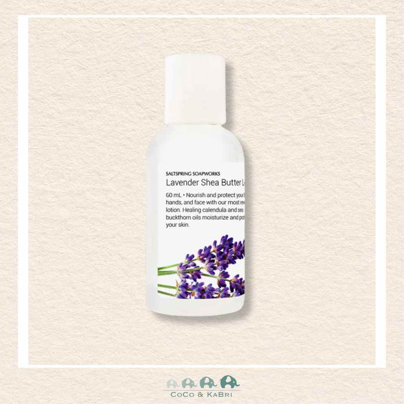Saltspring Soapworks: Lavender Shea Butter Lotion (Travel Size), CoCo & KaBri Children's Boutique, Brooks Alberta Canada