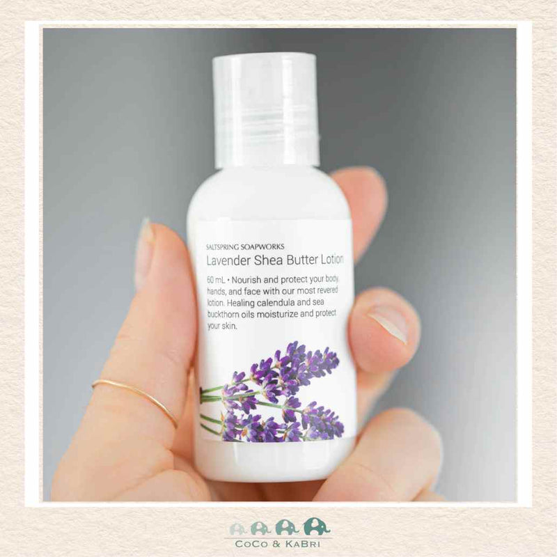 Saltspring Soapworks: Lavender Shea Butter Lotion (Travel Size), CoCo & KaBri Children's Boutique, Brooks Alberta Canada