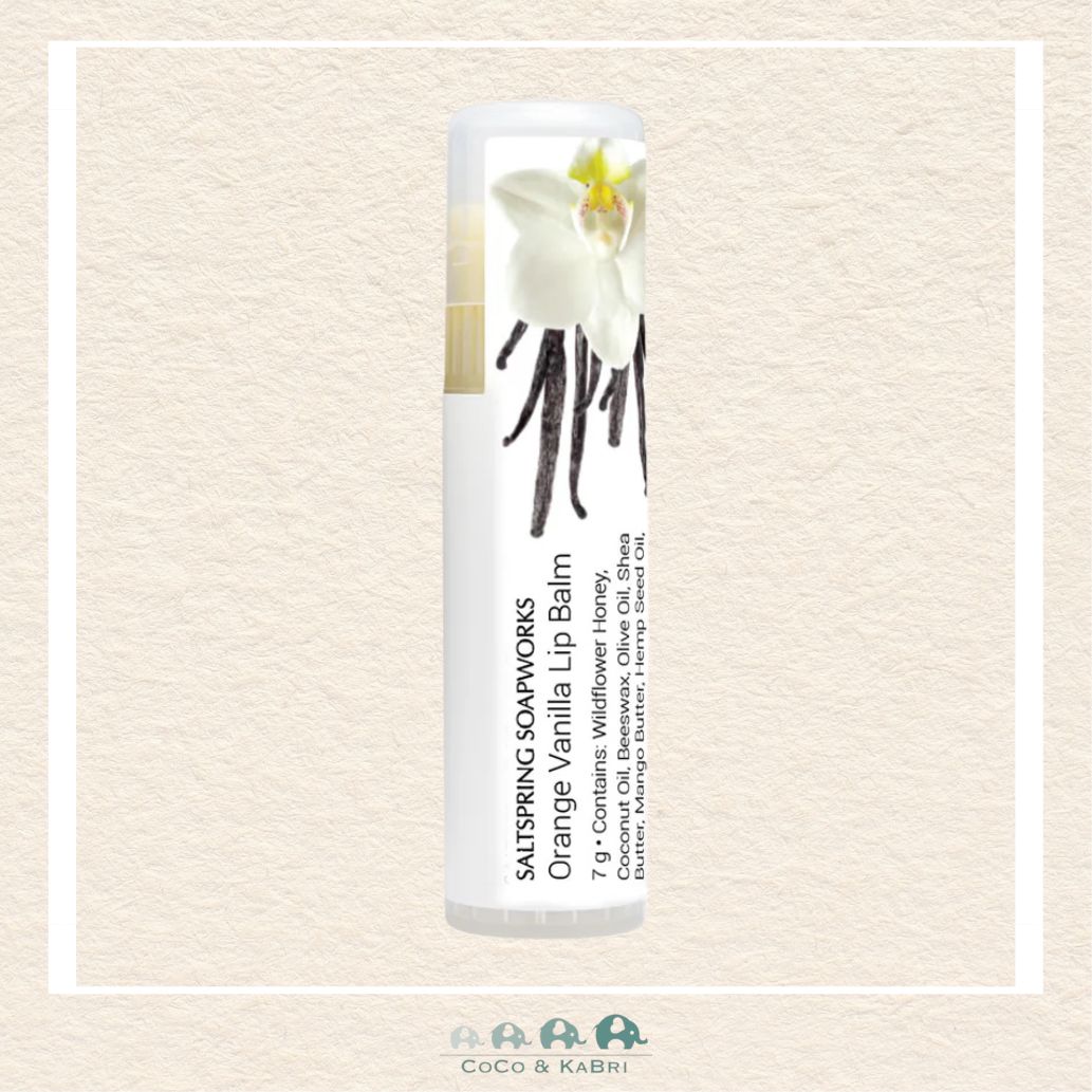 🇨🇦 Saltspring Soapworks: Orange Vanilla Lip Balm, CoCo & KaBri Children's Boutique, Brooks Alberta Canada
