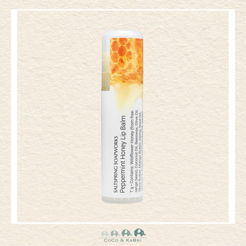 🇨🇦 Saltspring Soapworks Peppermint Honey Lip Balm, 7g, CoCo & KaBri Children's Boutique