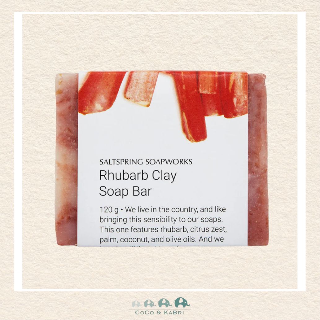 🇨🇦 Saltspring Soapworks Rhubarb Clay Soap Bar, 120g, CoCo & KaBri Children's Boutique, Brooks Alberta Canada