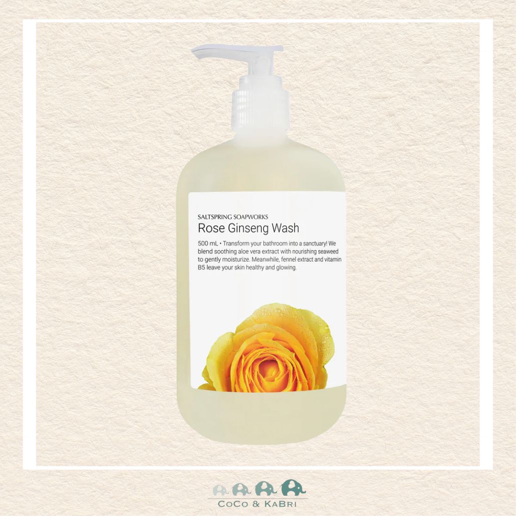 🇨🇦 Saltspring Soapworks: Rose Ginseng Wash (500ml), CoCo & KaBri Children's Boutique, Brooks Alberta Canada