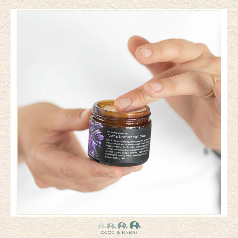 🇨🇦 Saltspring Soapworks Rosehip Lavender Night Cream, 60ml, CoCo & KaBri Children's Boutique