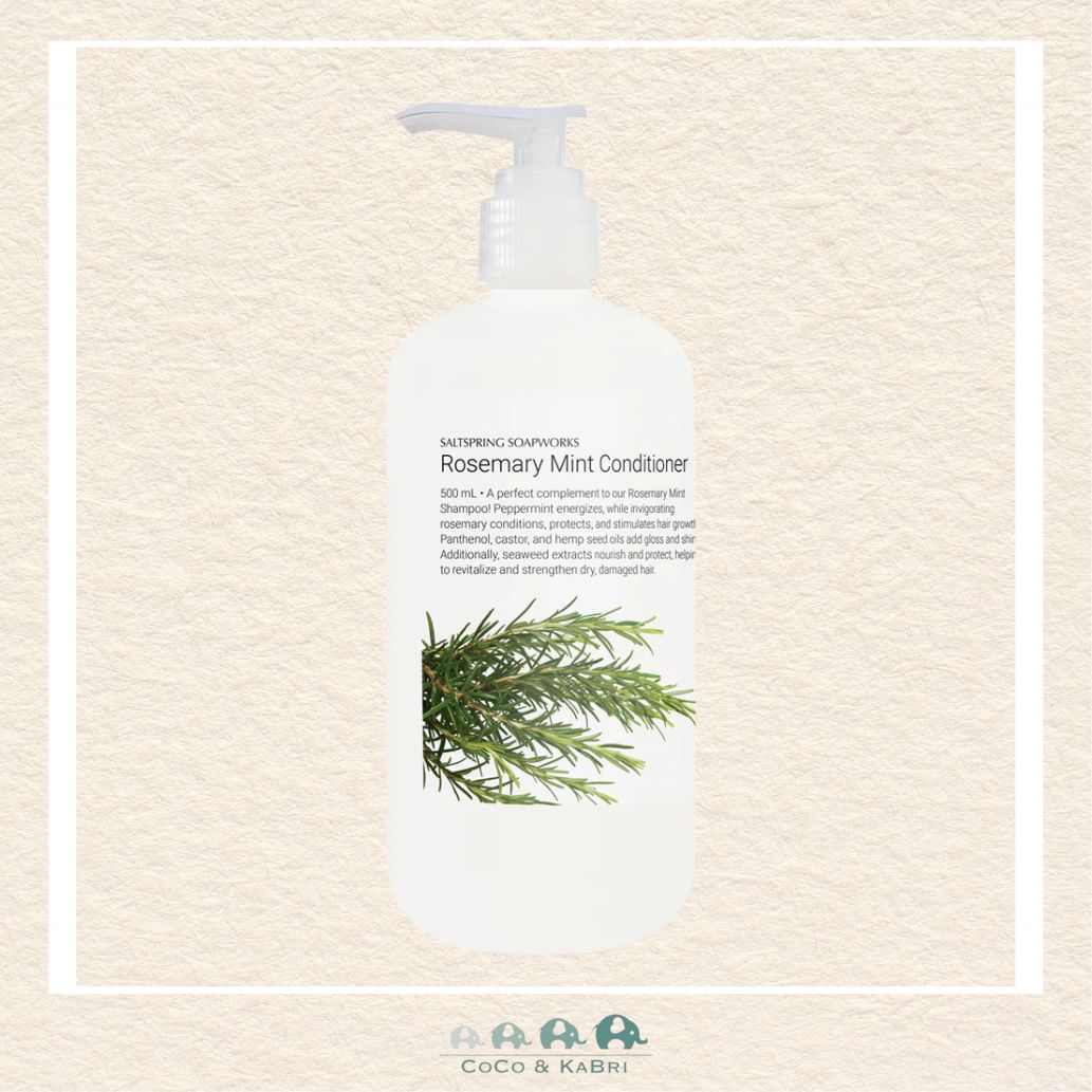🇨🇦 Saltspring Soapworks Rosemary Mint Conditioner, 500ml, CoCo & KaBri Children's Boutique, Brooks Alberta Canada