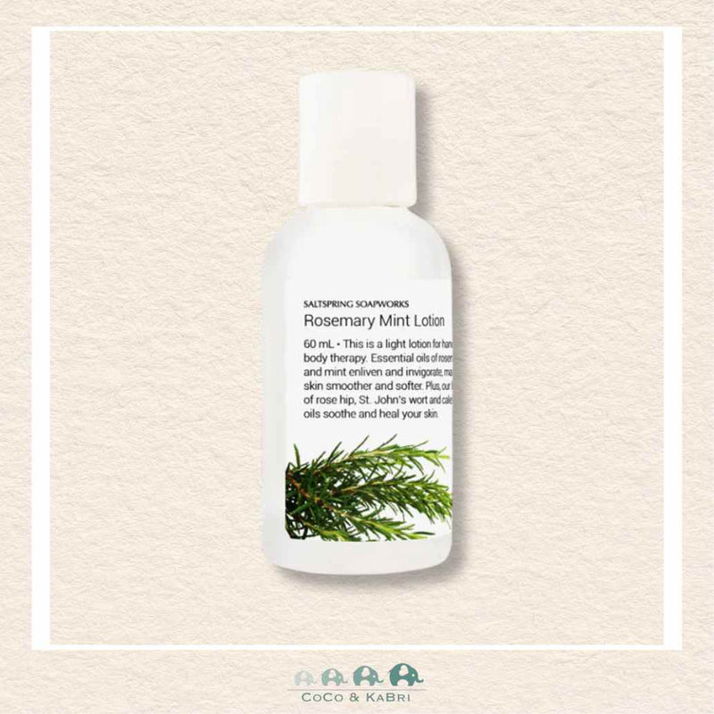 Saltspring Soapworks: Rosemary Mint Lotion (Travel Size), CoCo & KaBri Children's Boutique, Brooks Alberta Canada