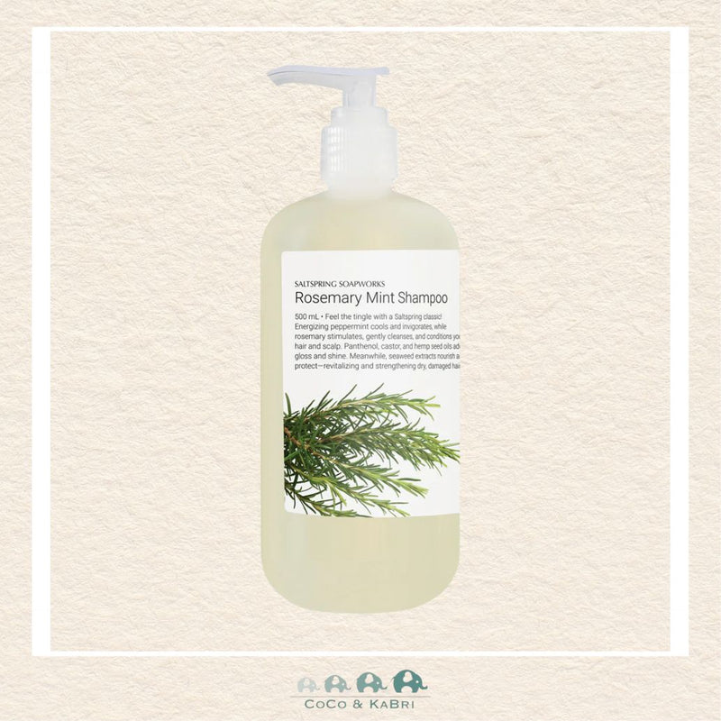 🇨🇦 Saltspring Soapworks Rosemary Mint Shampoo, 500ml, CoCo & KaBri Children's Boutique