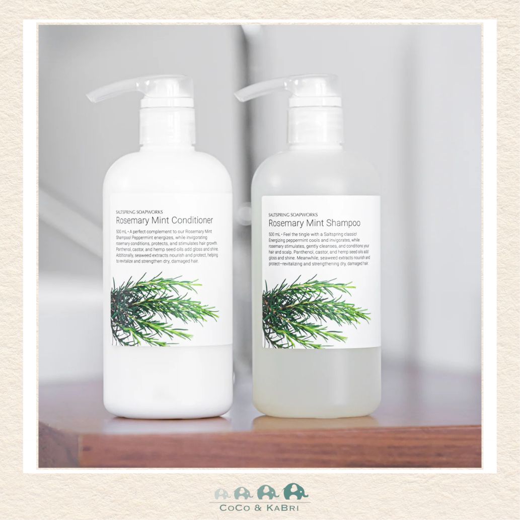 🇨🇦 Saltspring Soapworks Rosemary Mint Shampoo, 500ml, CoCo & KaBri Children's Boutique, Brooks Alberta Canada