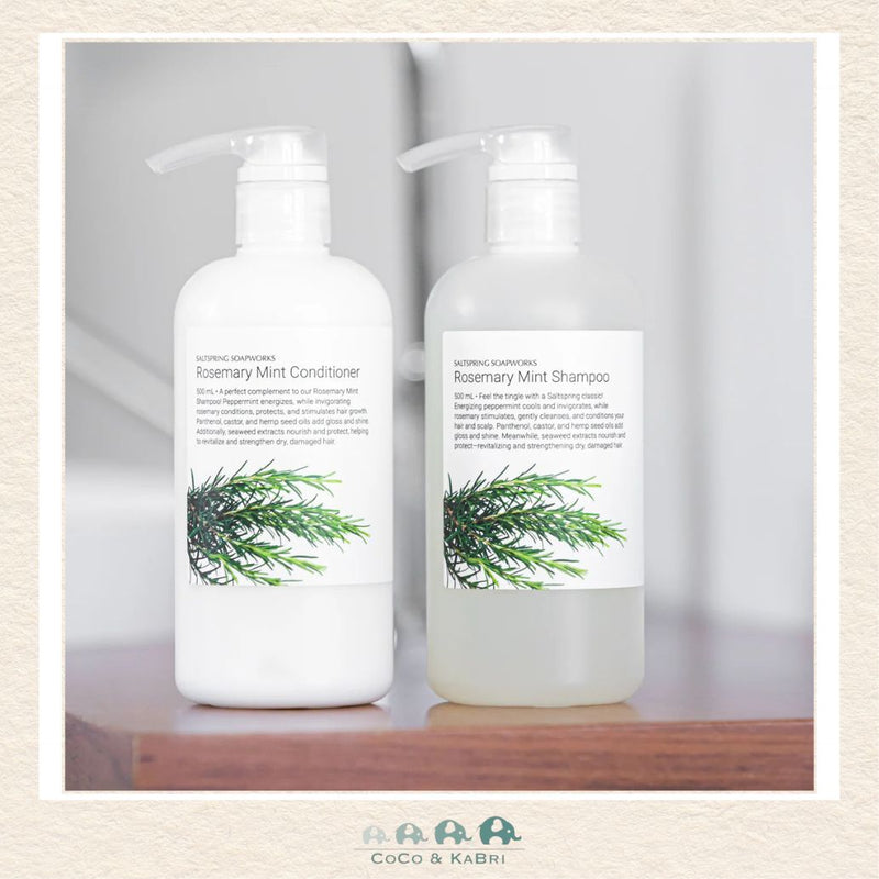 🇨🇦 Saltspring Soapworks Rosemary Mint Shampoo, 500ml, CoCo & KaBri Children's Boutique