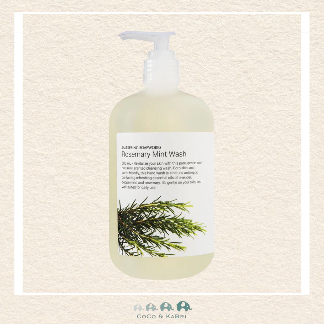 🇨🇦 Saltspring Soapworks: Rosemary Mint Wash (500ml), CoCo & KaBri Children's Boutique, Brooks Alberta Canada