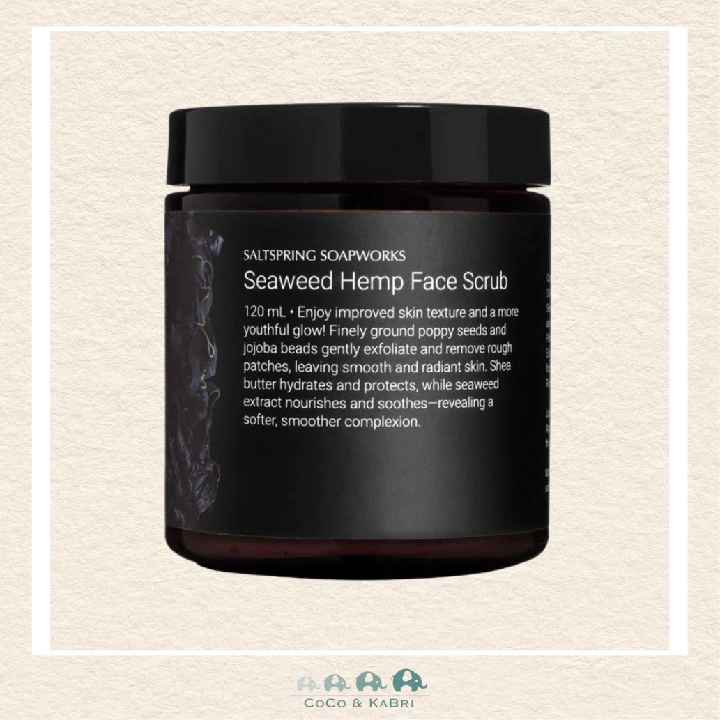 🇨🇦 Saltspring Soapworks Seaweed Hemp Facial Scrub, 120ml, CoCo & KaBri Children's Boutique, Brooks Alberta Canada