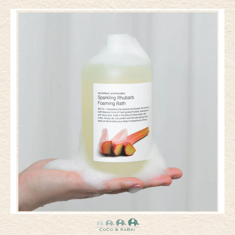 Saltspring Soapworks: Sparkling Rhubarb Foaming Bath (500ml), CoCo & KaBri Children's Boutique, Brooks Alberta Canada