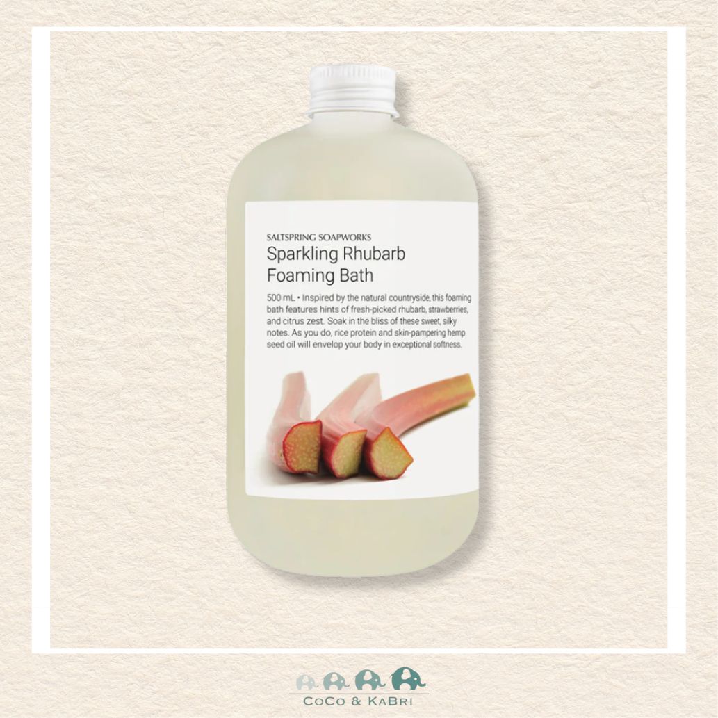 Saltspring Soapworks: Sparkling Rhubarb Foaming Bath (500ml), CoCo & KaBri Children's Boutique, Brooks Alberta Canada