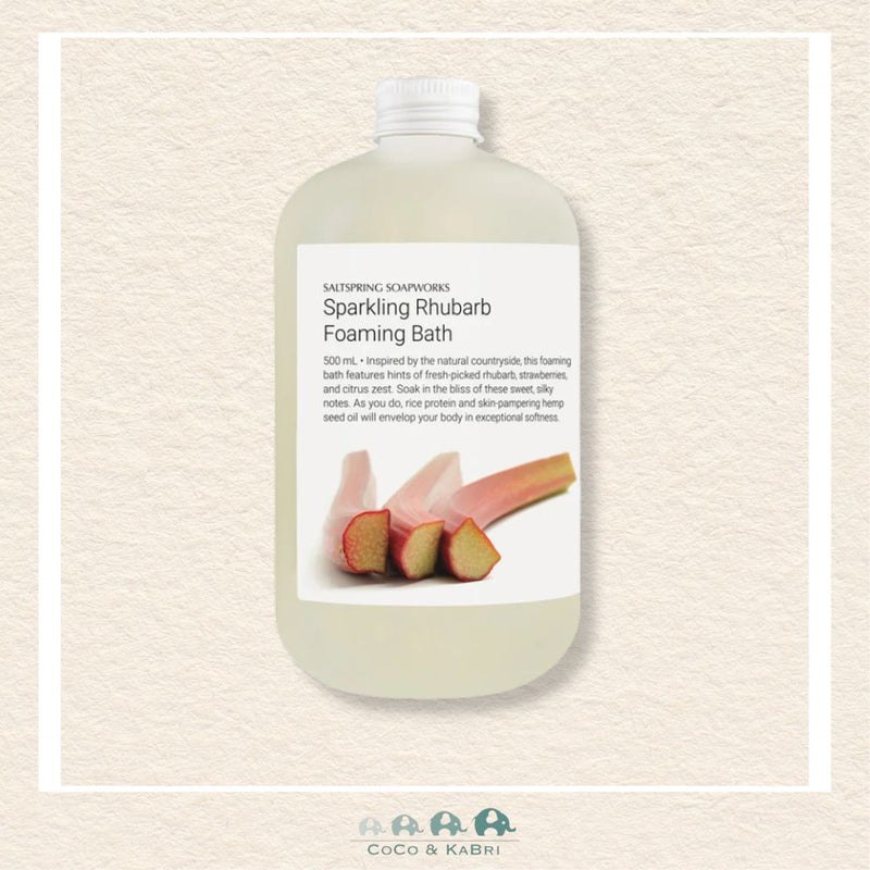 Saltspring Soapworks: Sparkling Rhubarb Foaming Bath (500ml), CoCo & KaBri Children's Boutique, Brooks Alberta Canada
