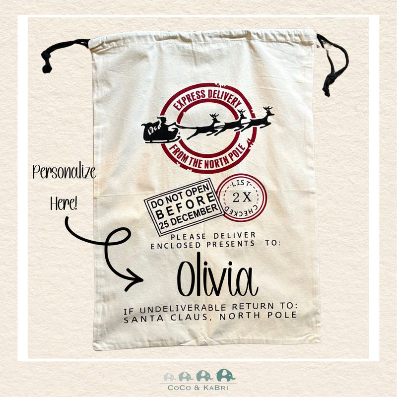 Santa Sack - Express Delivery, CoCo & KaBri Children's Boutique