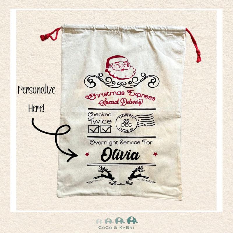 Santa Sack - Express Special Delivery, CoCo & KaBri Children's Boutique