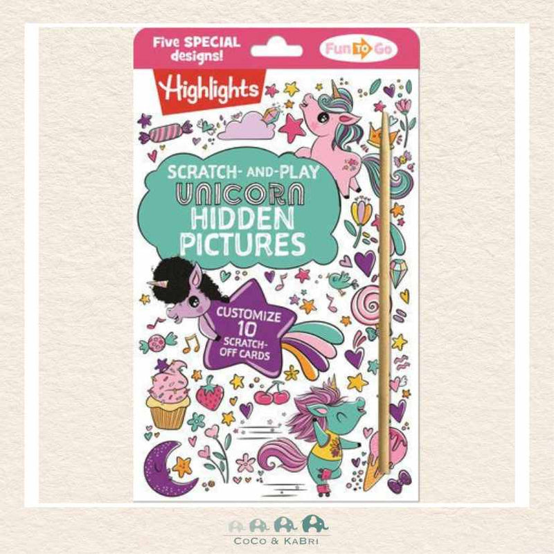 Scratch-and-Play Unicorn Hidden Pictures, CoCo & KaBri Children's Boutique