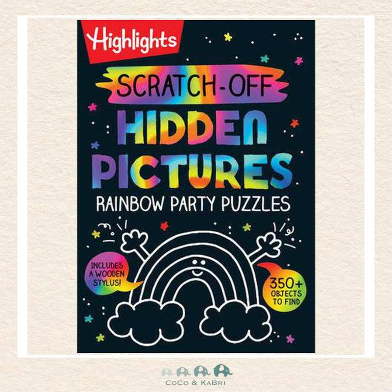 Scratch-Off Hidden Pictures Rainbow Party Puzzles, CoCo & KaBri Children's Boutique
