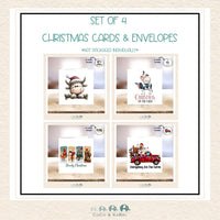 Set of 4 Cards - Christmas Farm Set 1, CoCo & KaBri Children's Boutique