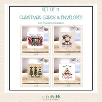 Set of 4 Cards - Christmas Farm Set 2, CoCo & KaBri Children's Boutique