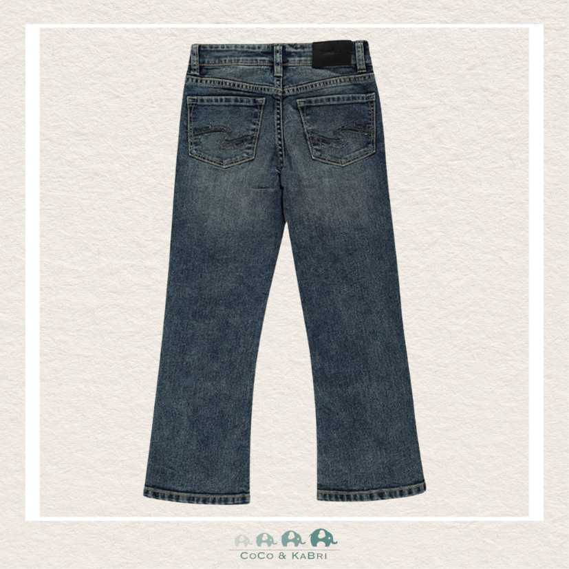Jean Bootcut Denim Taille 24 Jambe 20 - Bleu Foncé Délavé Pour Garçon 7 Ans - Occasion