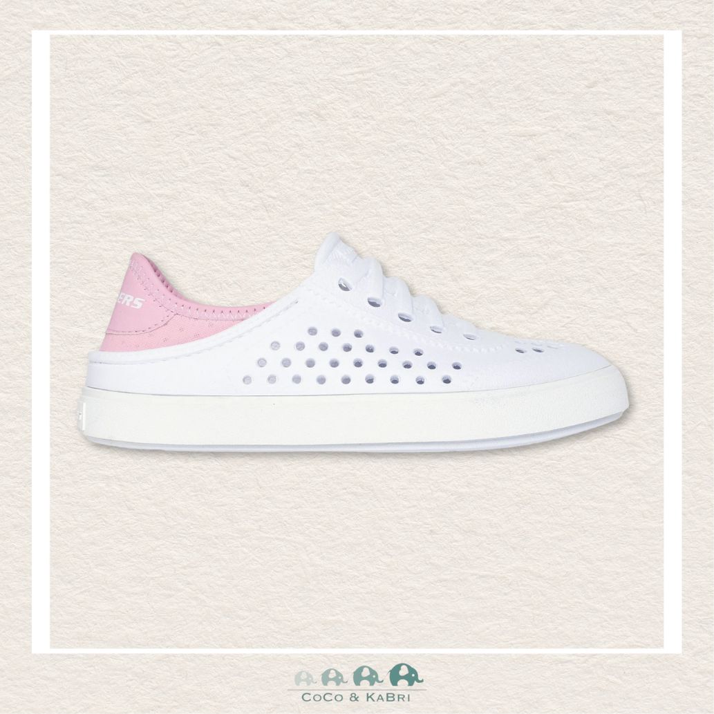 Skechers Girls' Foamies: Breezy Steps - White/Pink (P3 - 40), CoCo & KaBri Children's Boutique