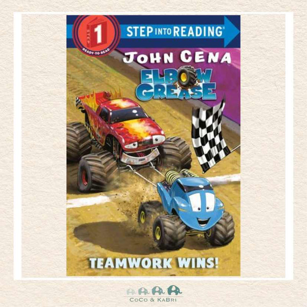 Step into Reading Elbow Grease: Teamwork Wins! paperback by John Cena featuring the little blue monster truck and his brothers