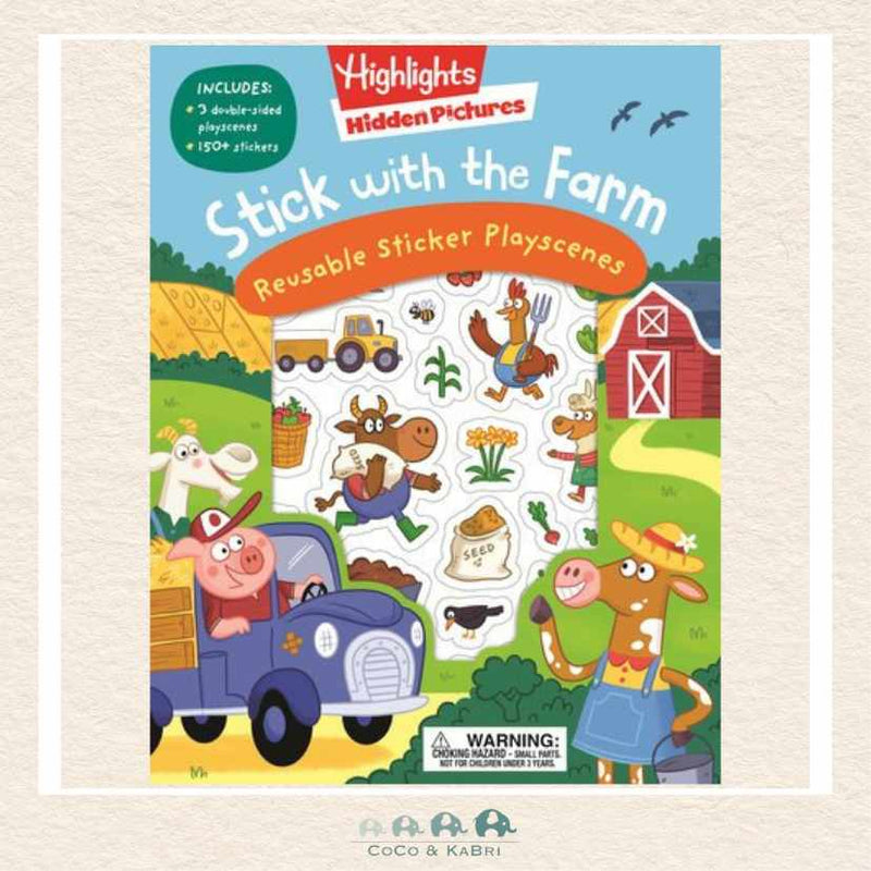 Stick with the Farm Hidden Pictures Reusable Sticker Playscenes, CoCo & KaBri Children's Boutique