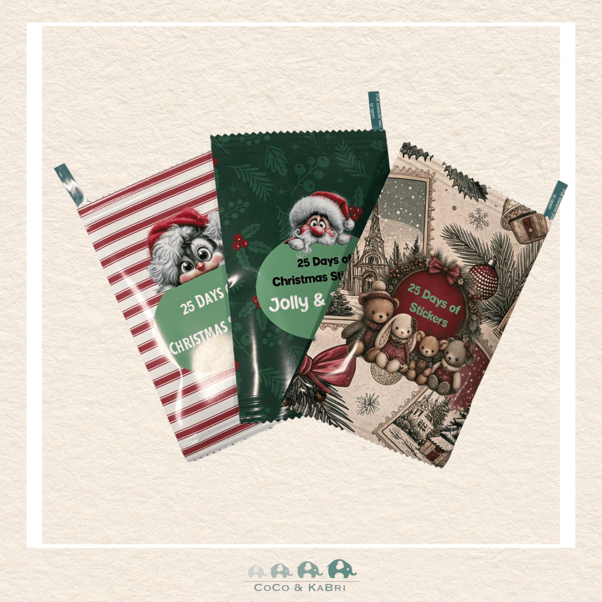 Sticker Advent Packs! 25 Days of Christmas Stickers, CoCo & KaBri Children's Boutique, Brooks Alberta Canada