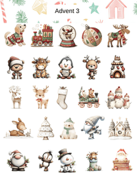 Sticker Advent Packs! 25 Days of Christmas Stickers, CoCo & KaBri Children's Boutique, Brooks Alberta Canada