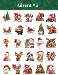Sticker Advent Packs! 25 Days of Christmas Stickers, CoCo & KaBri Children's Boutique, Brooks Alberta Canada