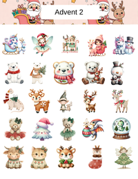 Sticker Advent Packs! 25 Days of Christmas Stickers, CoCo & KaBri Children's Boutique, Brooks Alberta Canada