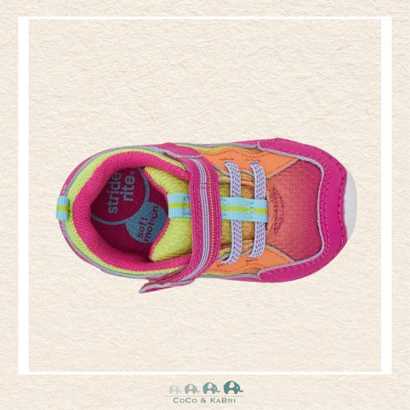 Stride Rite: Girls Kylo Sneaker - Neon Pink WIDE FIT. (P3-6), CoCo & KaBri Children's Boutique