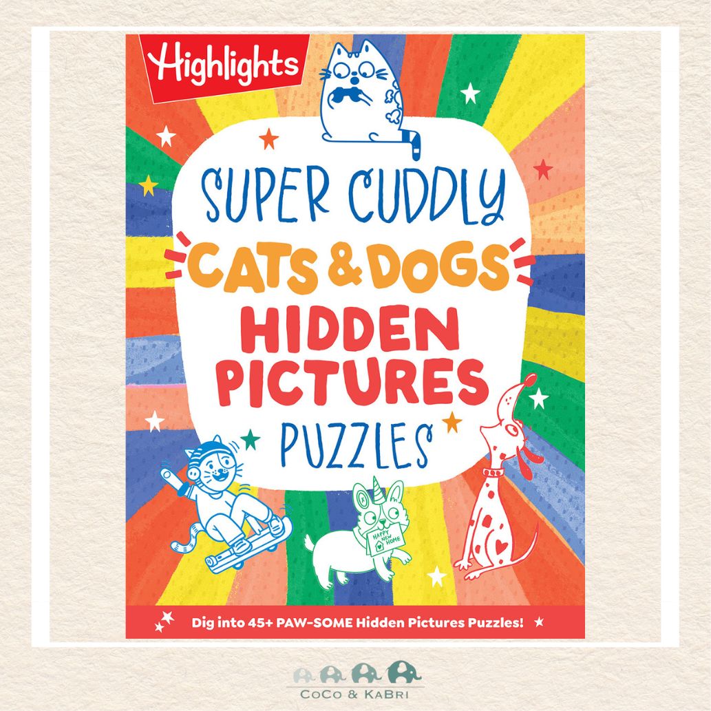 Super Cuddly Cats and Dogs Hidden Pictures Puzzles, CoCo & KaBri Children's Boutique, Brooks Alberta Canada