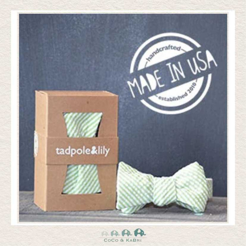 Tadpole & Lily Bowtie - Westin, Green Seersucker, CoCo & KaBri Children's Boutique