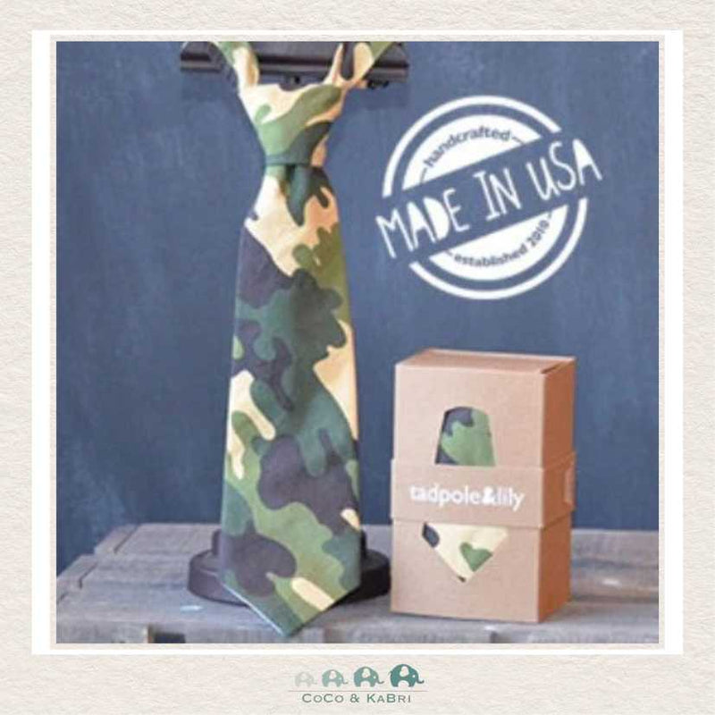 Tadpole & Lily Necktie - Harris Camo, CoCo & KaBri Children's Boutique