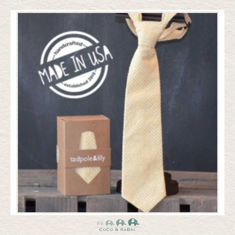 Tadpole & Lily Necktie - Harris Yellow Seersucker, CoCo & KaBri Children's Boutique