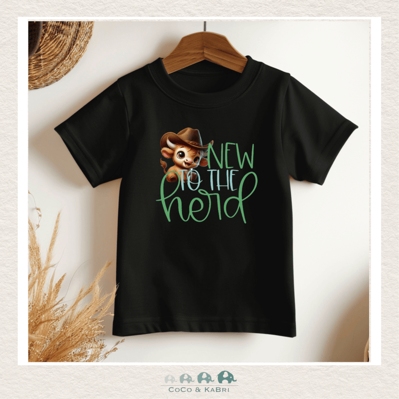"The Alex" Black Baby Tee - "New to the Herd", CoCo & KaBri Children's Boutique
