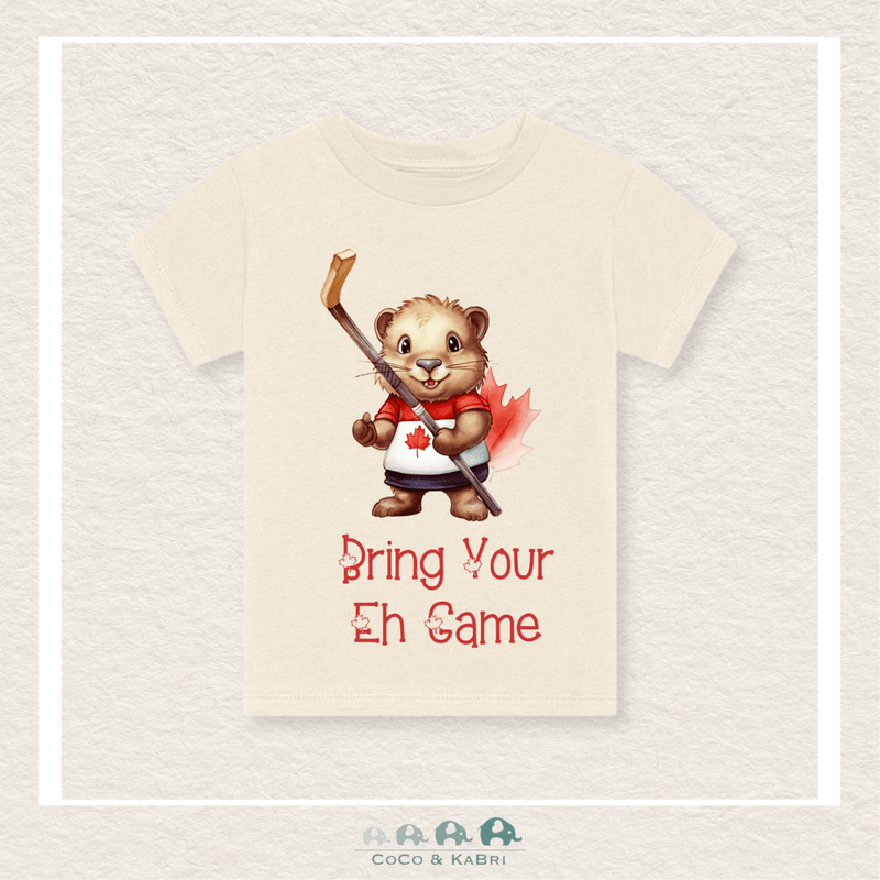 "The Alex" Natural Color Jersey Tee - "Bring Your eh Game", CoCo & KaBri Children's Boutique