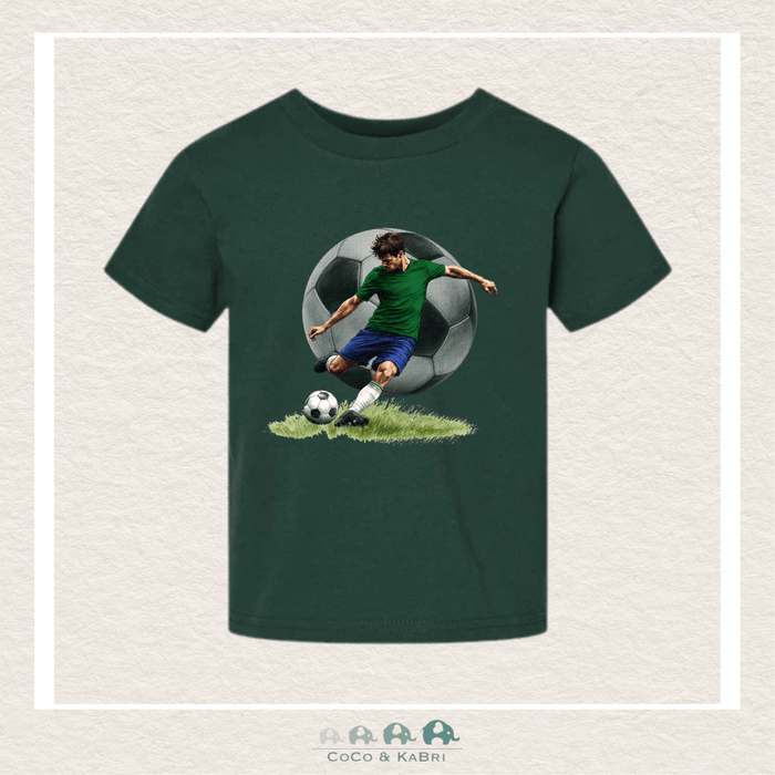 "The Alex" - Toddler Forest Green Tshirt - Soccer, CoCo & KaBri Children's Boutique, Brooks Alberta Canada