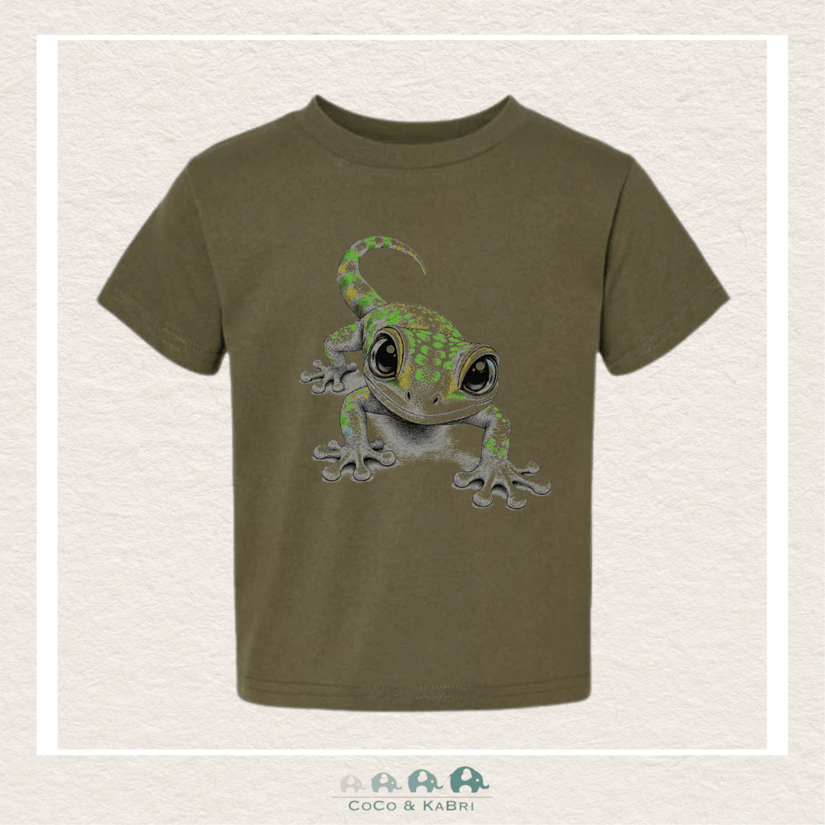 "The Alex" - Toddler Gecko Tshirt (Green), CoCo & KaBri Children's Boutique, Brooks Alberta Canada