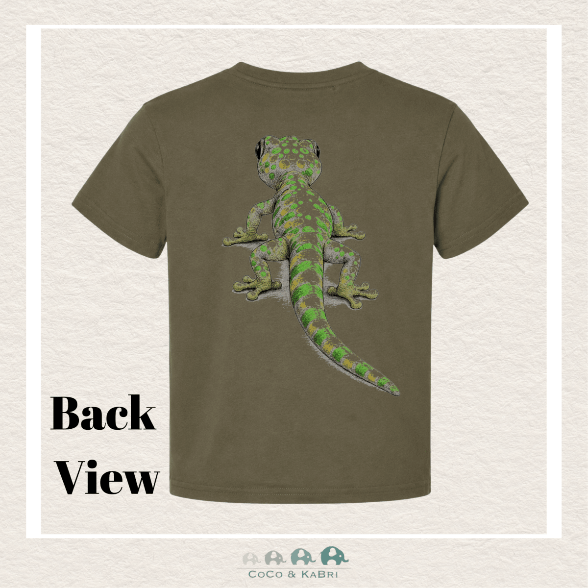 "The Alex" - Toddler Gecko Tshirt (Green), CoCo & KaBri Children's Boutique, Brooks Alberta Canada