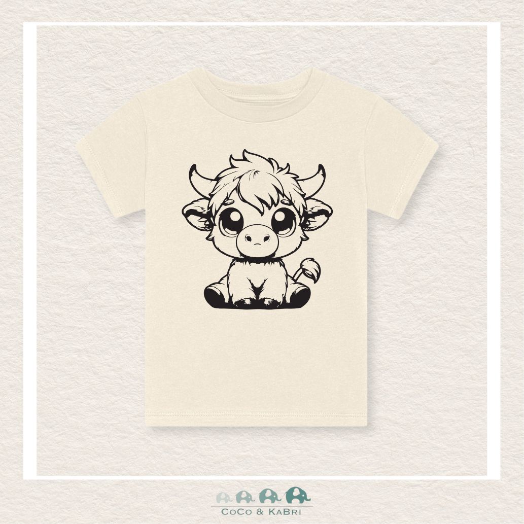 "The Alex" - Toddler Heather Tee - Black & White Cow, CoCo & KaBri Children's Boutique