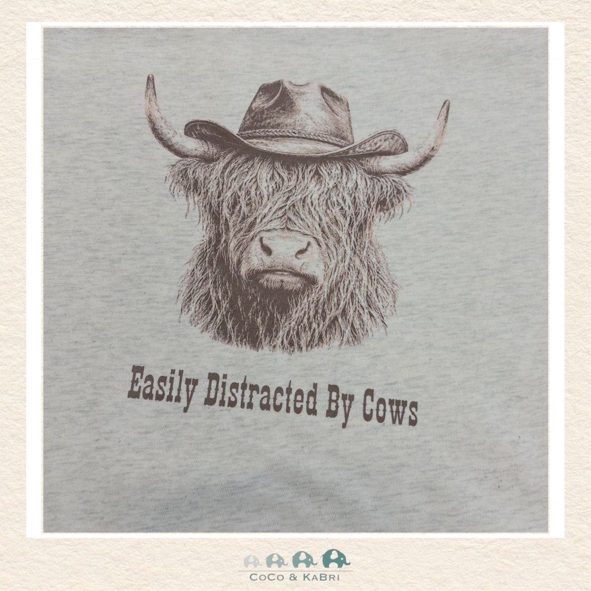 "The Alex" - Toddler Heathered T-Shirt - Easily Distracted by Cows, CoCo & KaBri Children's Boutique, Brooks Alberta Canada