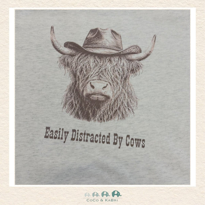 "The Alex" - Toddler Heathered T-Shirt - Easily Distracted by Cows, CoCo & KaBri Children's Boutique, Brooks Alberta Canada