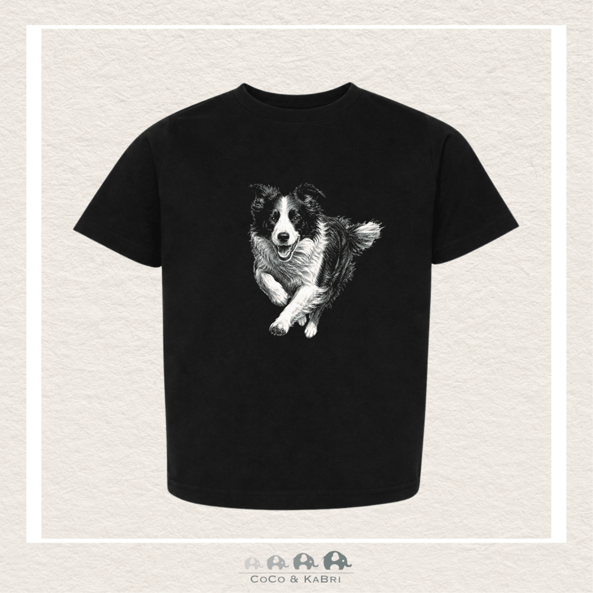 "The Alex" Toddler Tee - Border Collie (Black), CoCo & KaBri Children's Boutique, Brooks Alberta Canada